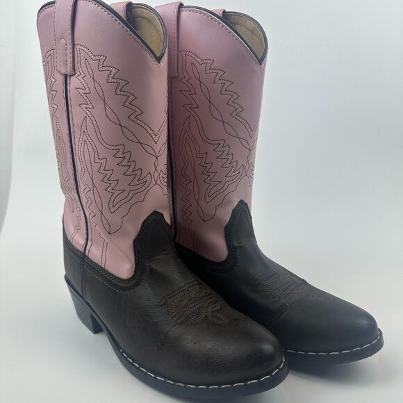 SMOKY MOUNTAIN GIRLS' MONTEREY WESTERN ROUND TOE BOOTS 4.5 Worn 1 Time - Picture 2 of 11